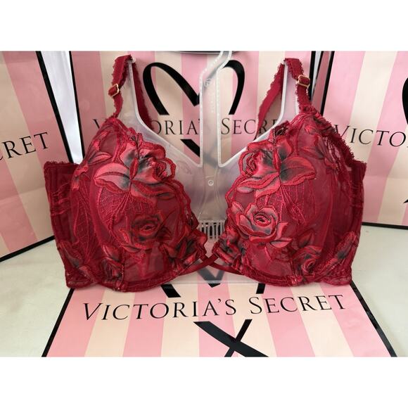 Victoria's Secret Other - Victoria's Secret Bra Very Sexy Low Cut Demi Rose Print 38C